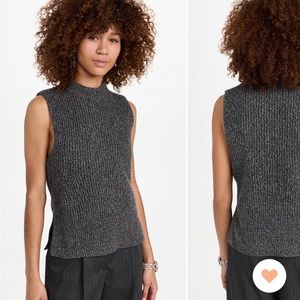 GANNI structured rib knit vest
